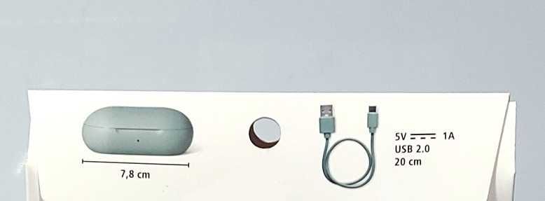 Słuchawki douszne zielone bezprzewodowe bluetooth - Flying Tiger NOWE