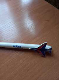 Ручка сувенирная шариковая автоматическая пластмассовая "МАКС 2009" в