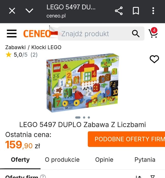 Lego Duplo 5497 zabawa z liczbami