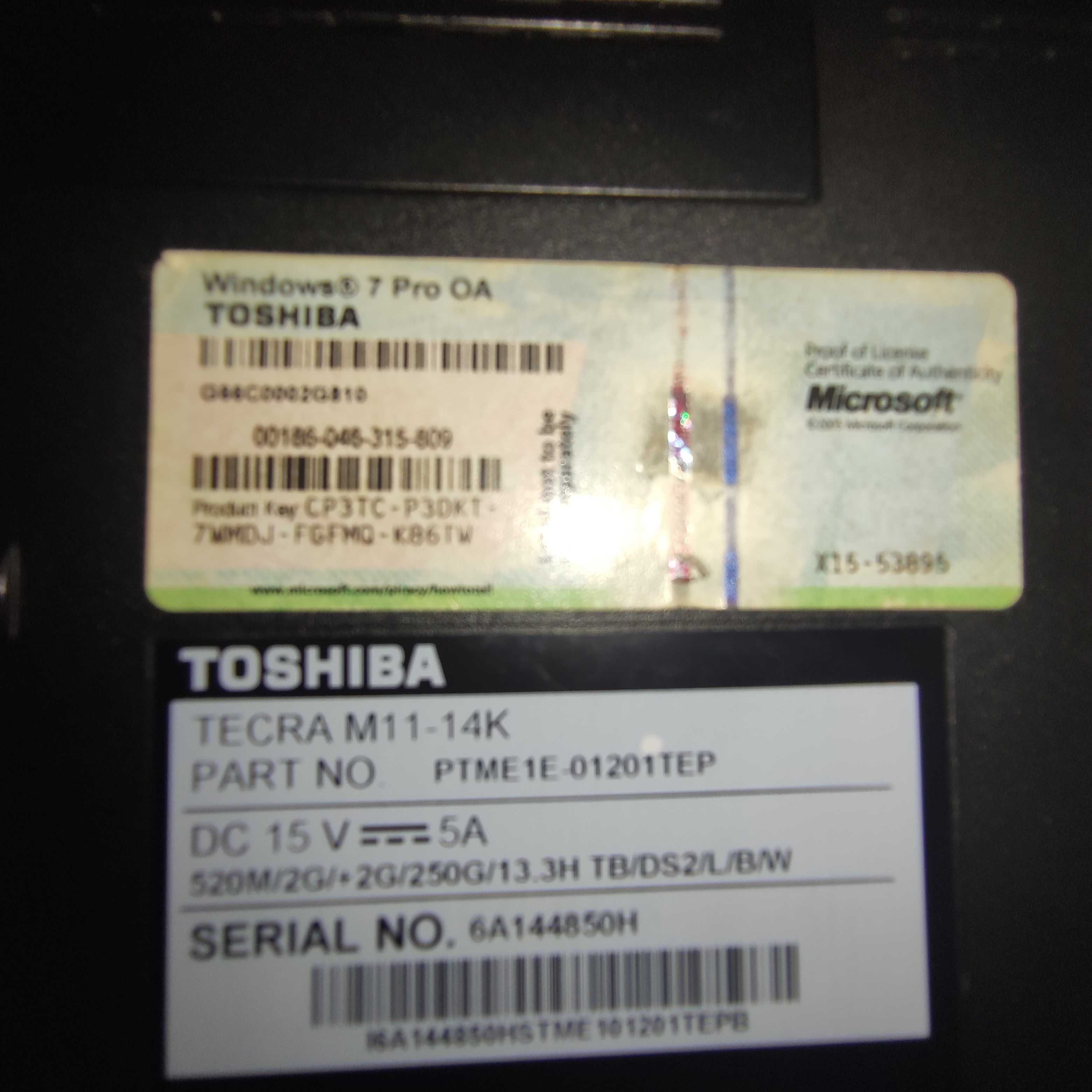Portatil Toshiba Tecra i5 intel 2,40 ghz  ram 8 gb