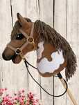 Hobby horse A4 brązowy w łatki /  srokaty