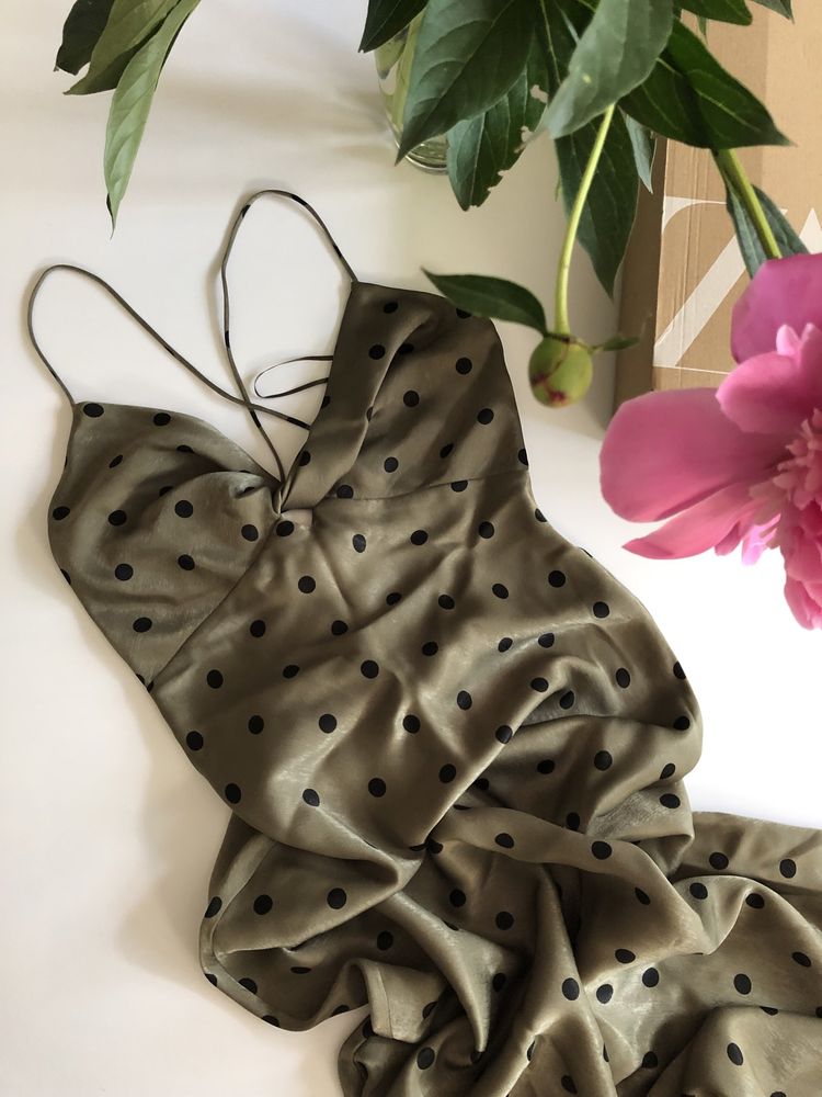 Платье миди в горох Zara