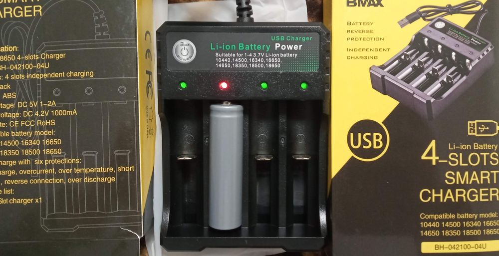 Новый Аккумулятор Li Ion 18650 литий- ионный зарядка адаптер