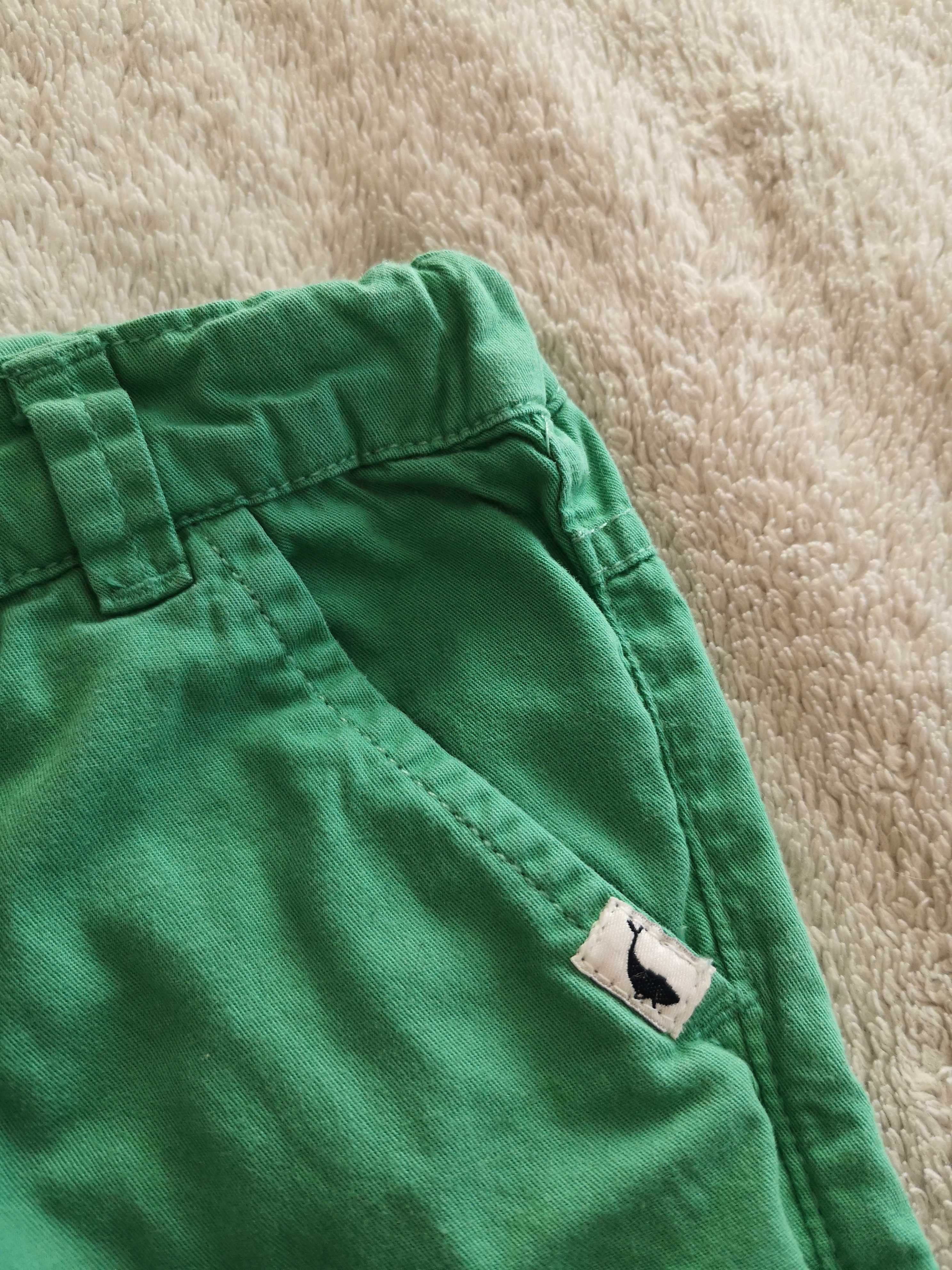 Zielone eleganckie regulowane spodnie Cool Club 86 jak nowe