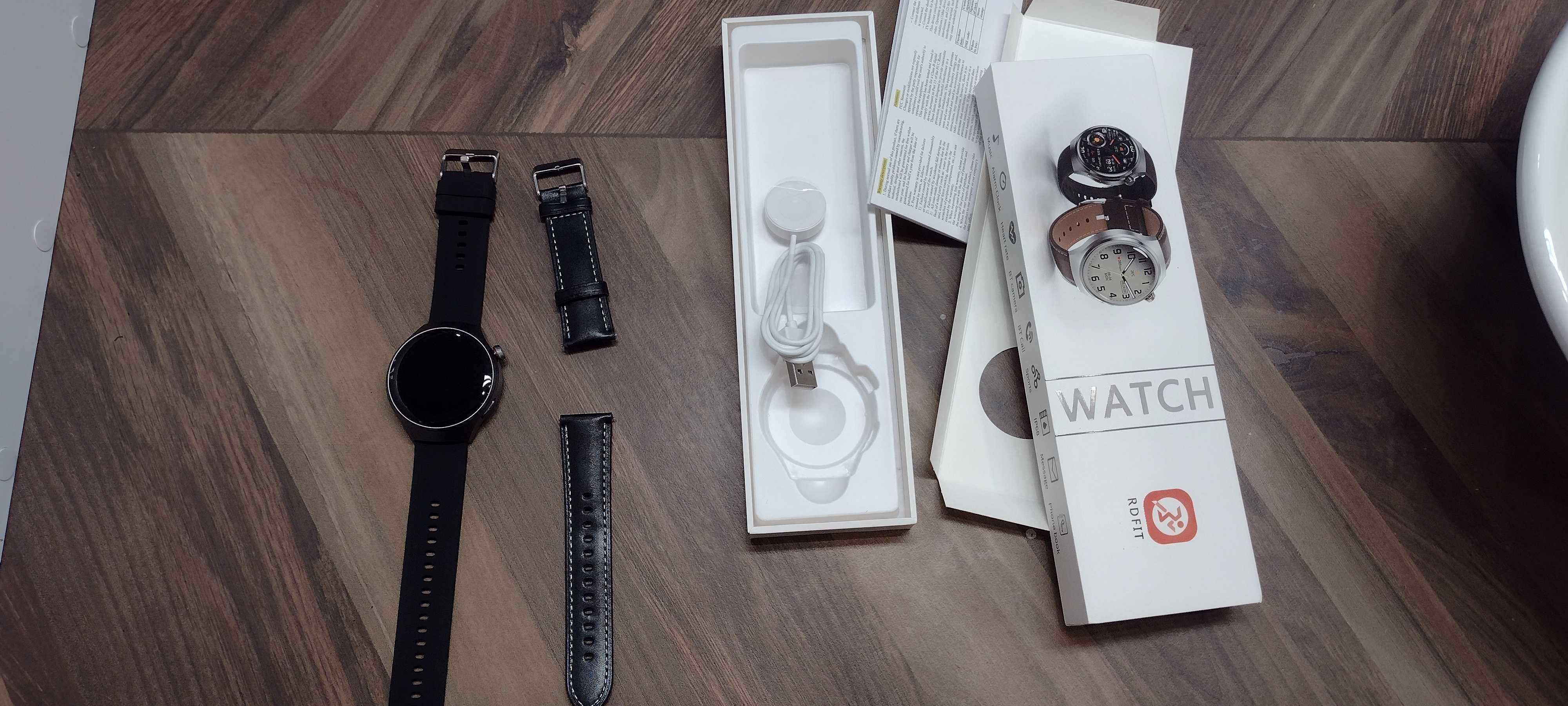 Nowy Smartwatch GT4 PRO pasek+pasek skórzany NFC  bluetooth GPS