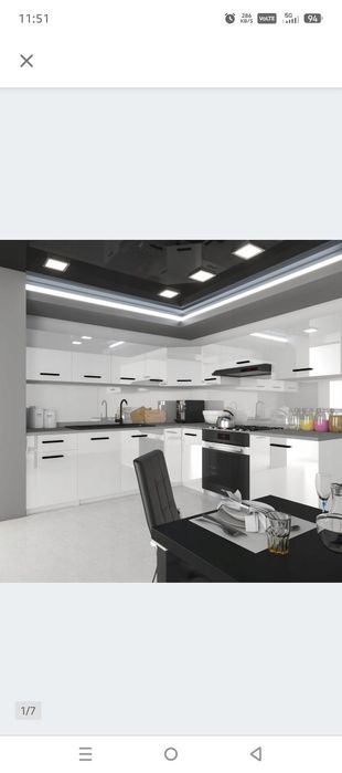Nowe blaty kuchenne srebrne