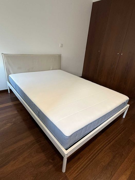 Cama de Casal + Colchão VALEVÅG IKEA – 140x200 cm