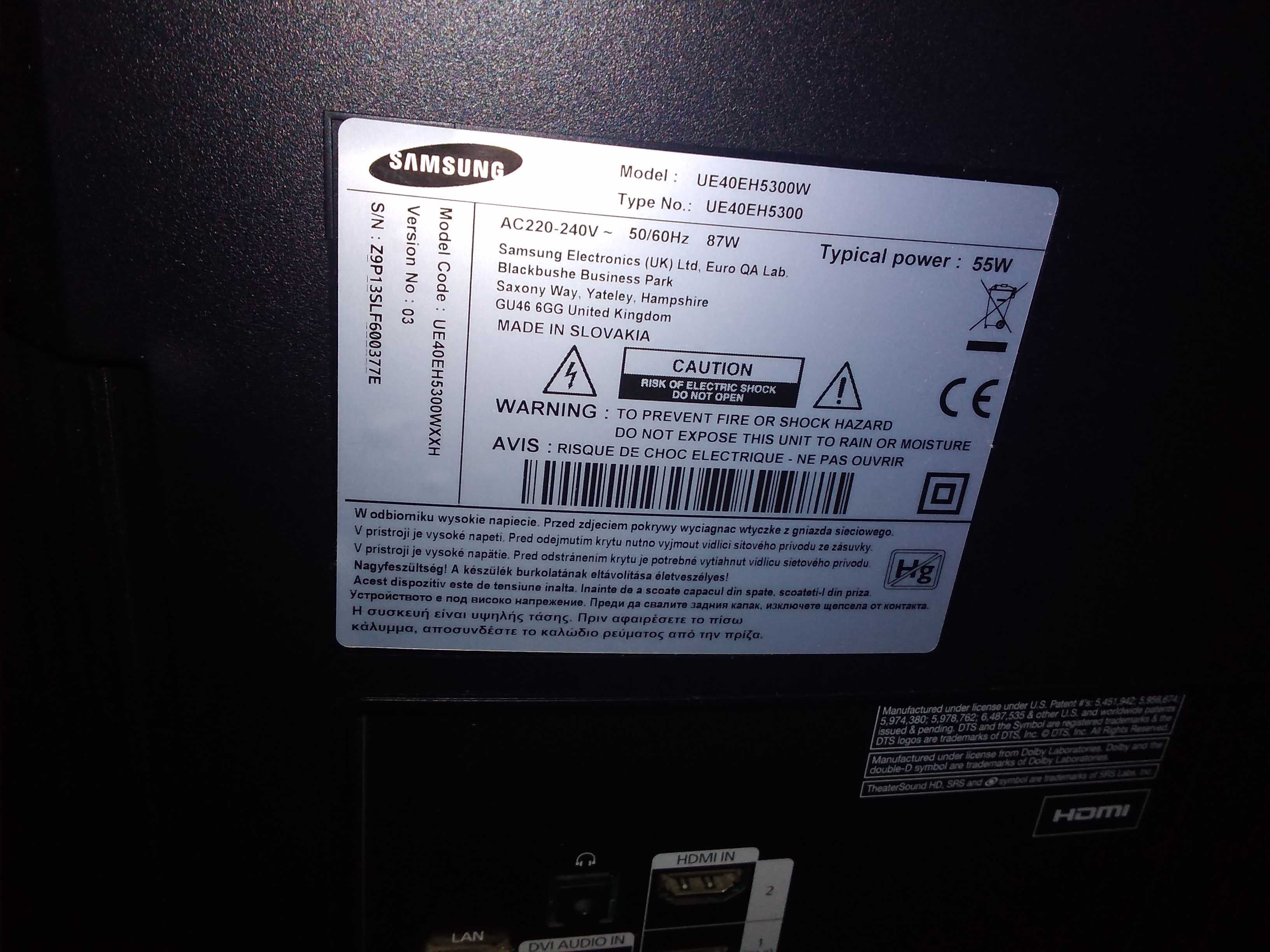 telewizor Samsung UE40EH5300W 40cali Smart Full HD Led WiFi ready