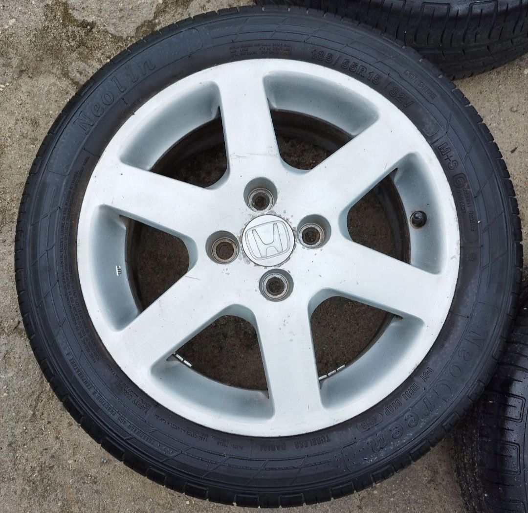 Alufelgi 15 Cali Oryginalne Honda 4 x 100 Opony Letnie 185 55 Komplet
