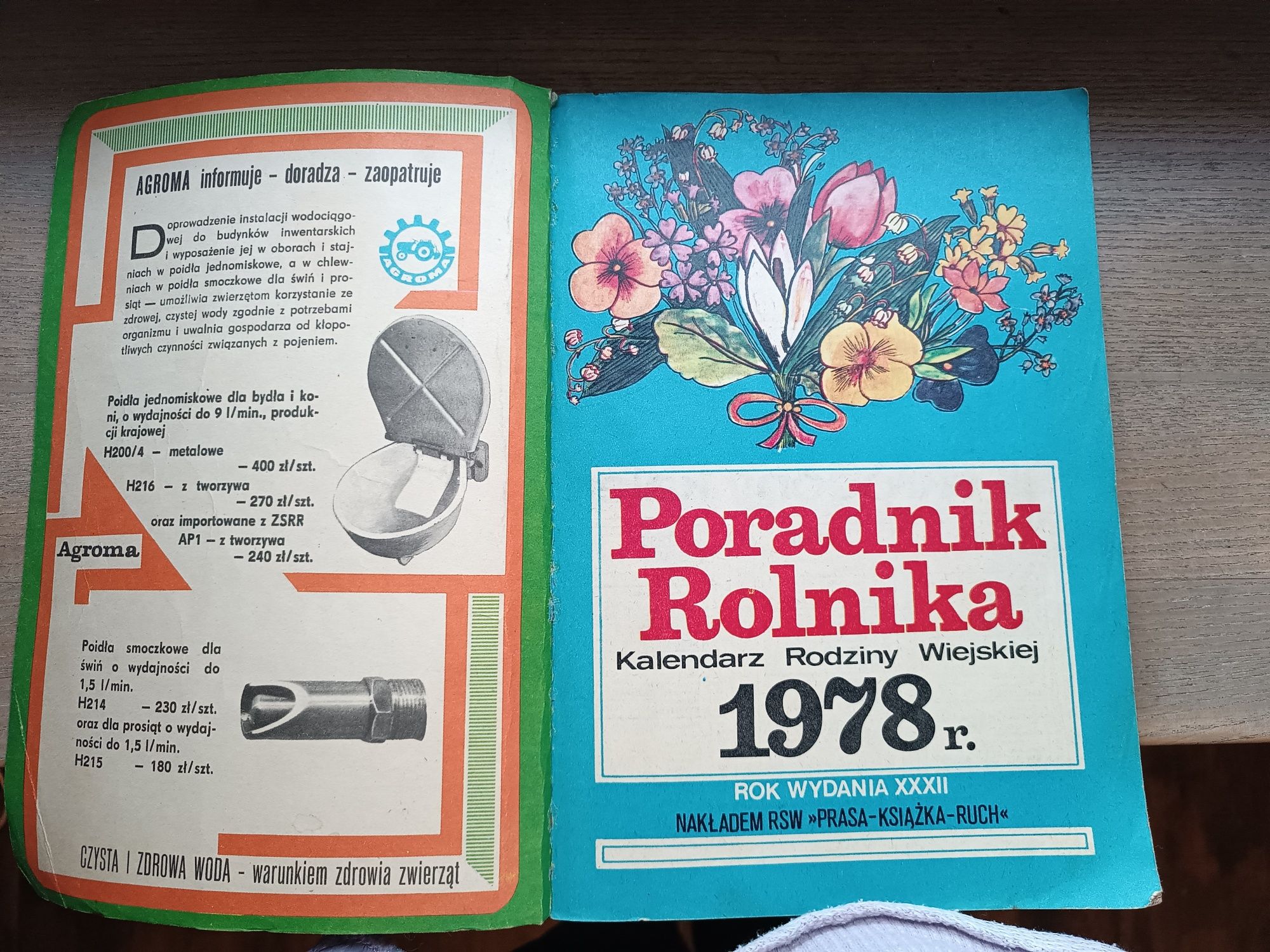 Kalendarz książkowy 1978 poradnik rolnika biodynamiczny 2024 prezent