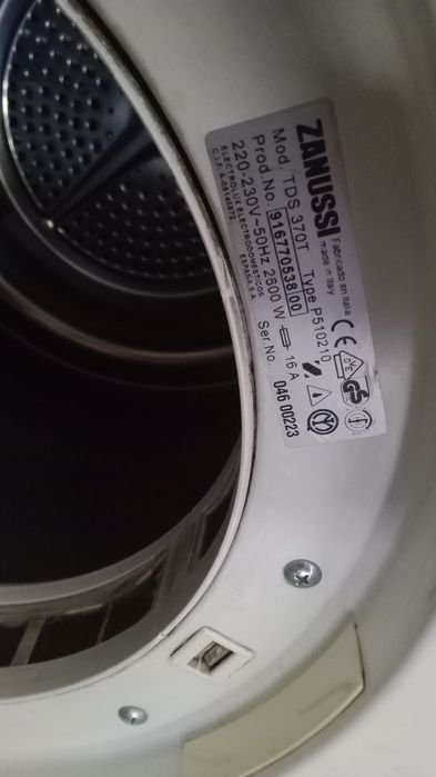 Máquina de secar roupa de tubo