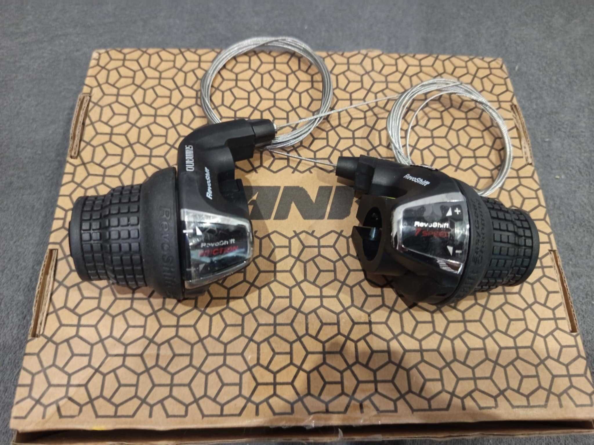 SHIMANO SL-RS35 manetki Revoshift 3x7 komplet Przód + tył nowe obrotow