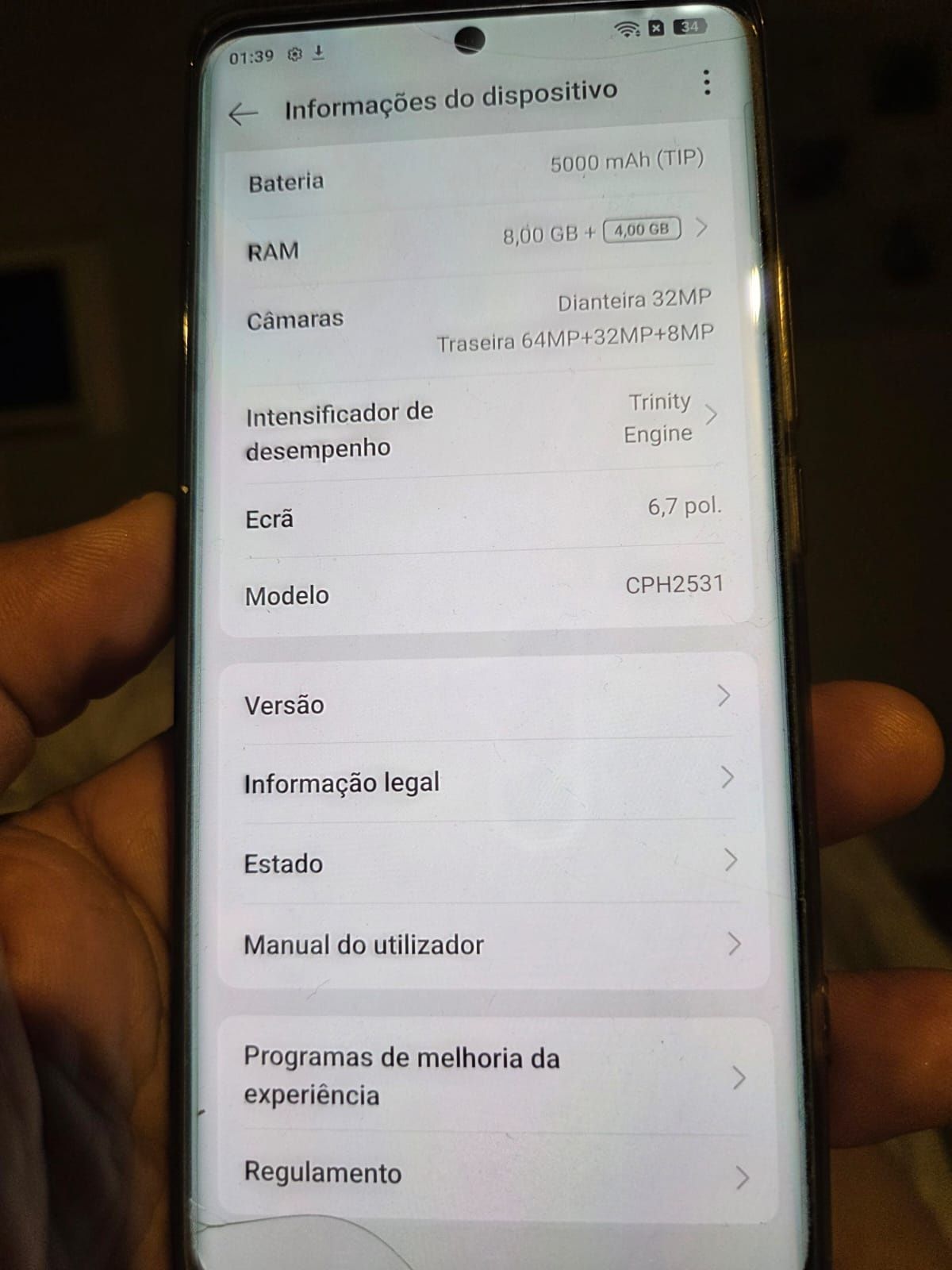 Vendo telemóvel OPPO 10 250gb