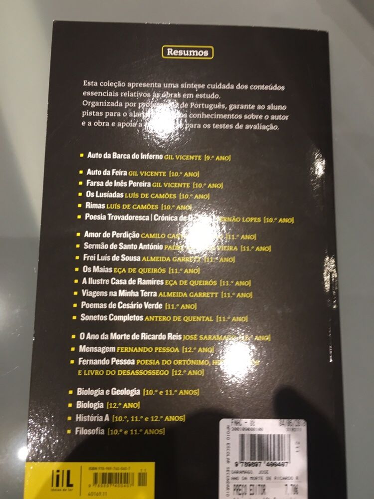 Resumo José Saramago- O ano da morte de Ricardo Reis 12 ano