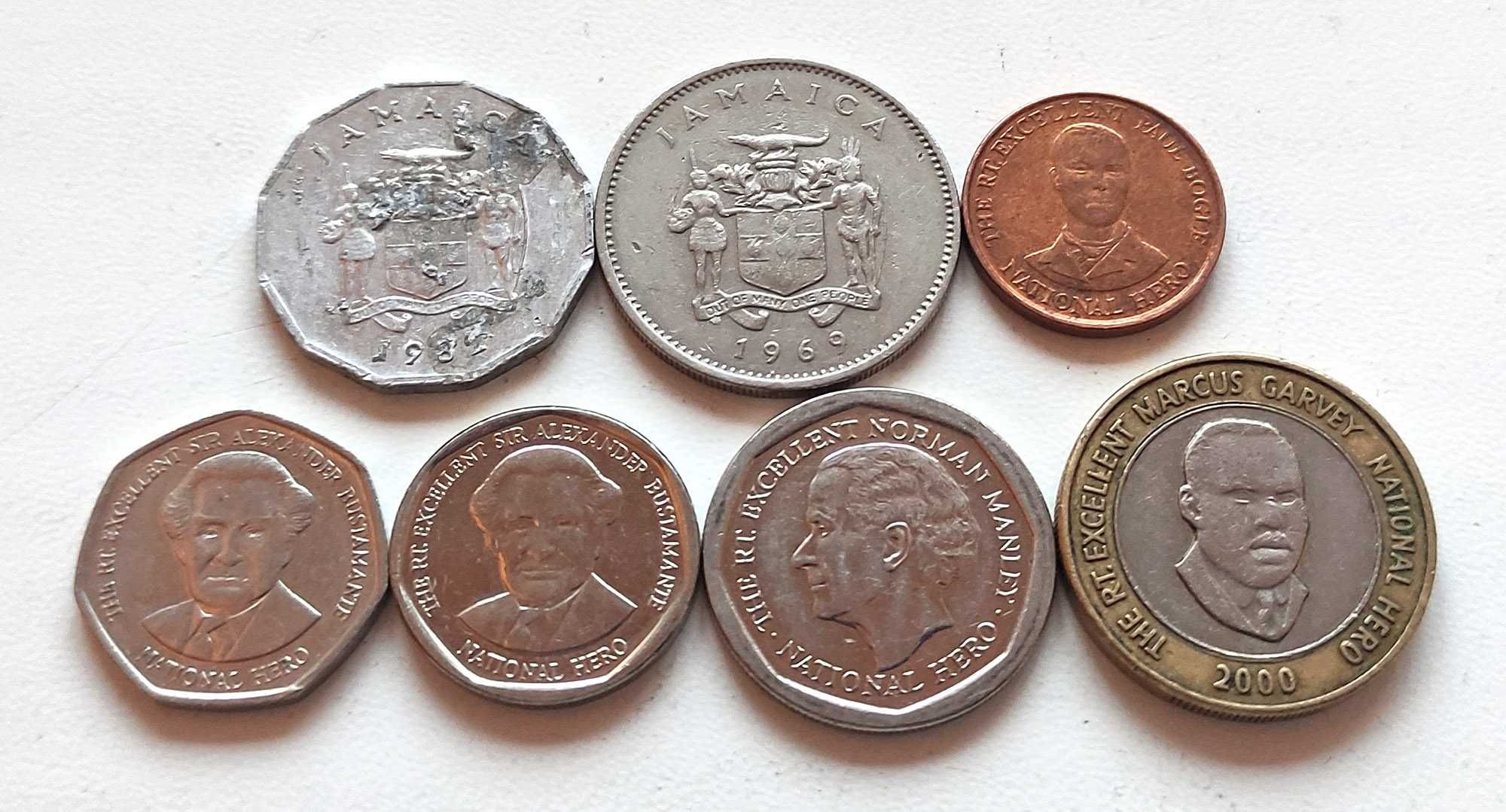 Монеты Ямайки (центы, доллары), Jamaica, 7 шт