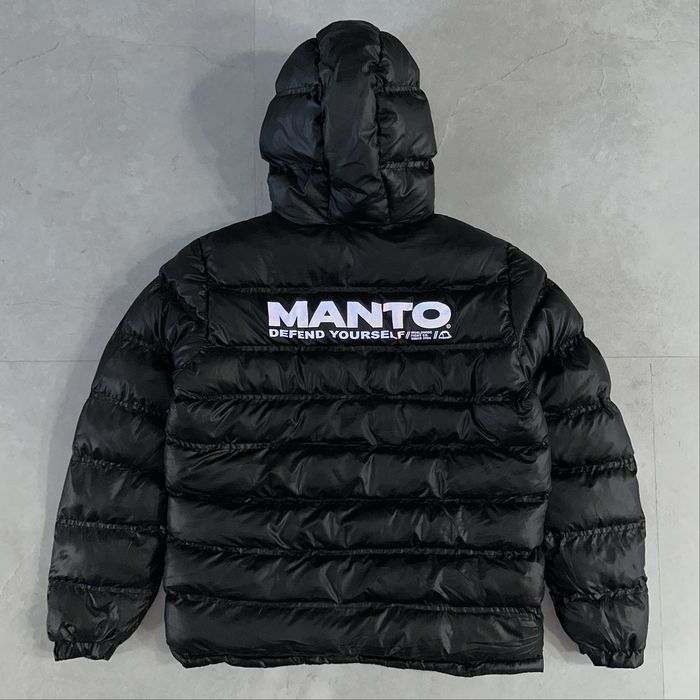 Зимова куртка Manto чорна з рефлективним логотипом