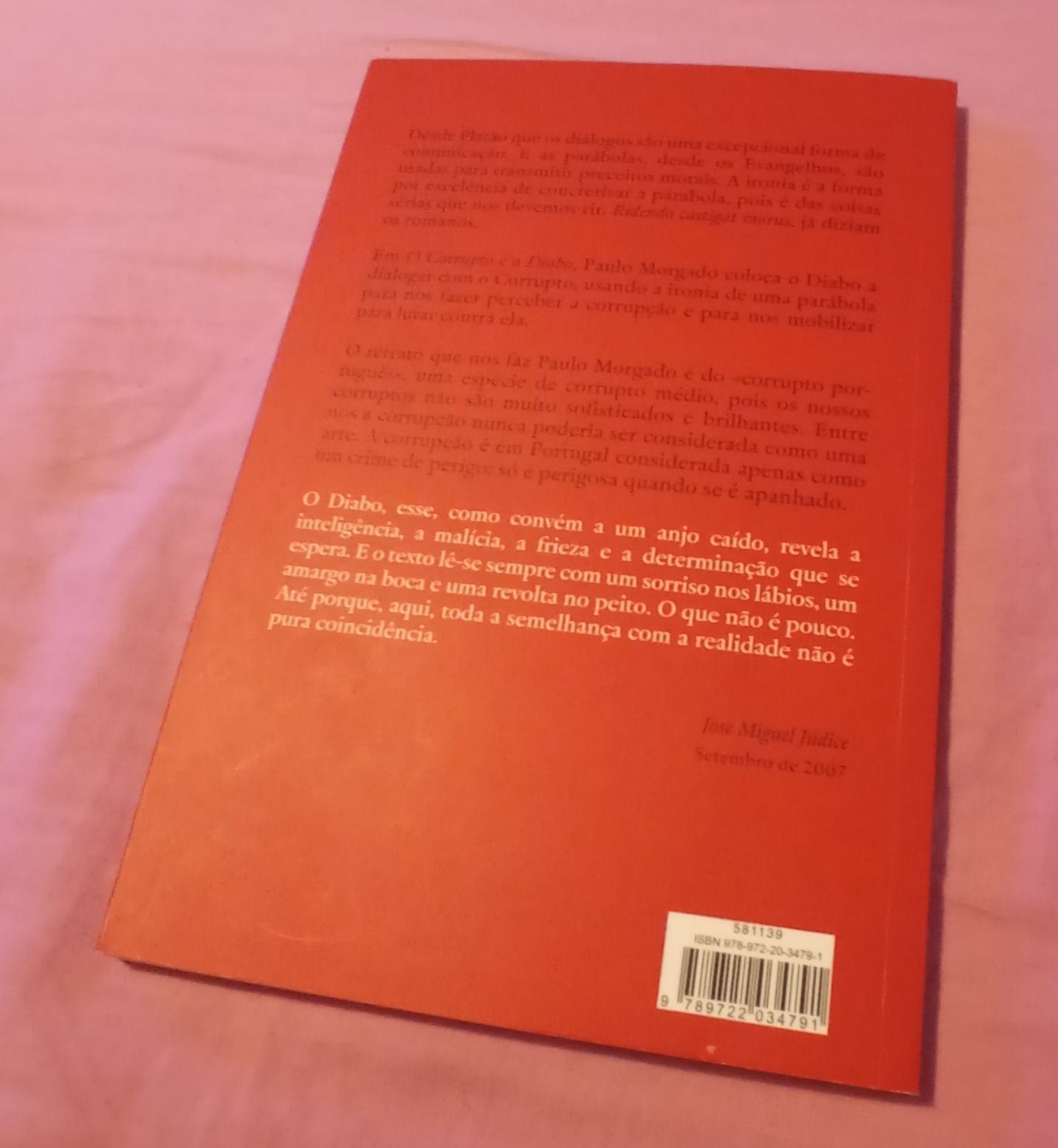 Livro" O Corrupto e o Diabo" Novo