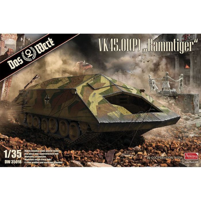 Das Werk DW35018 VK45.01(P) Rammtiger 1/35 model do sklejania