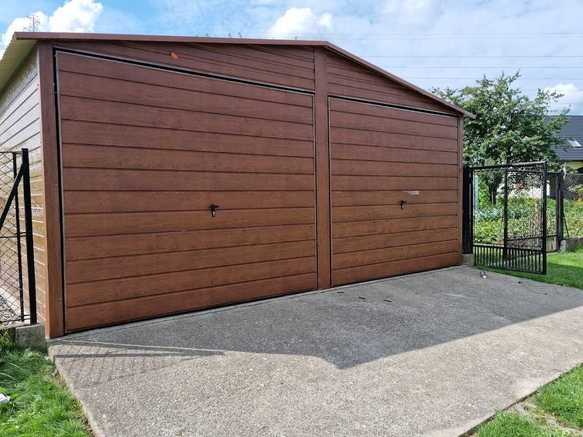Garaż Blaszany Grafitowy 6x6,Blaszak,Wiata,Garaże Blaszane - Maj-Blach