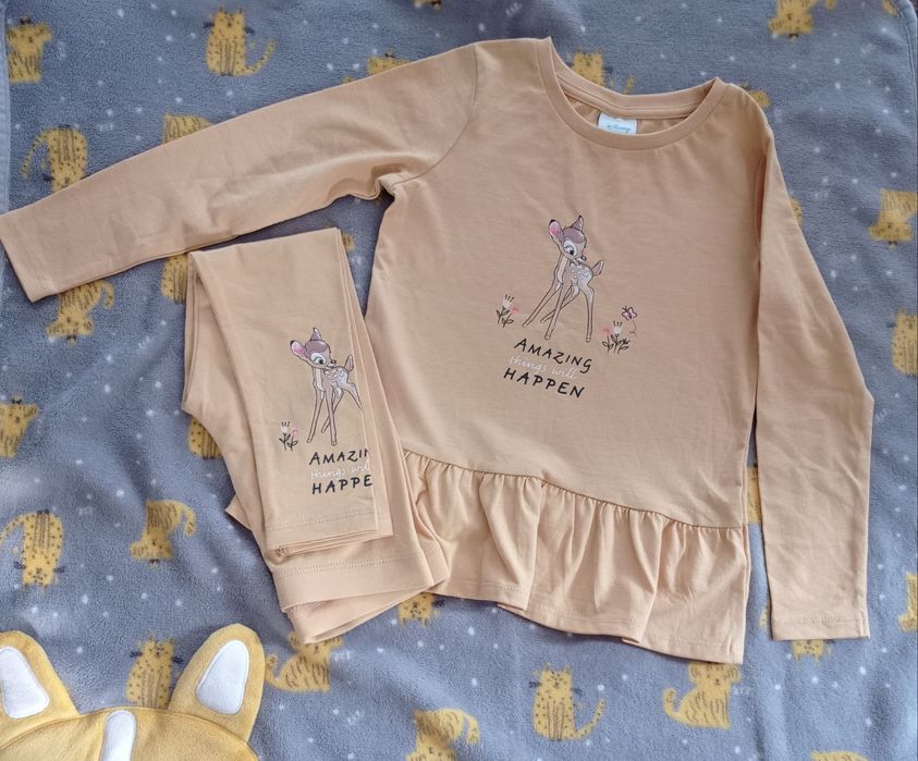 Komplet dla dziewczynki George Disney Bambi 98-104 bluzka i legginsy