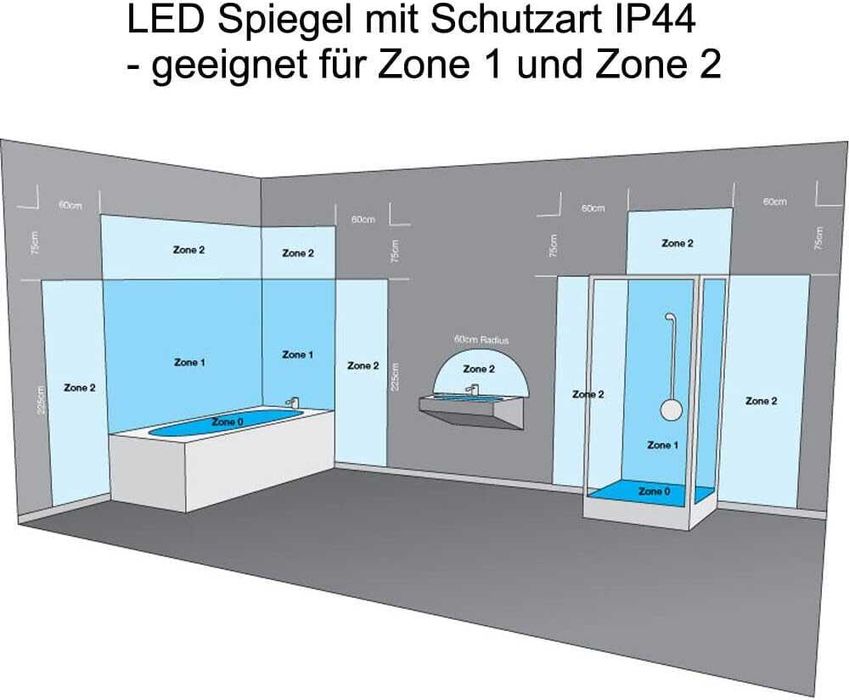 m2629. Lustro Łazienkowe Ścienne Owalne Led 50x70