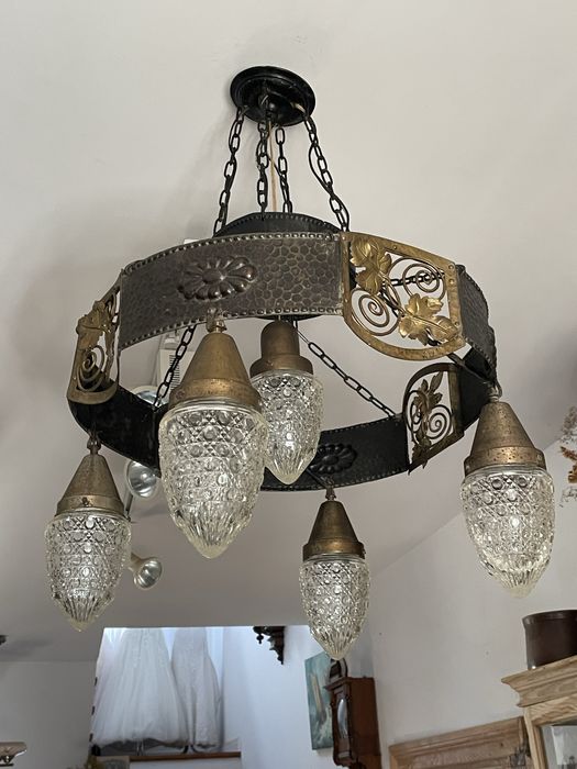 Secesyjna lampa ,zyrandol