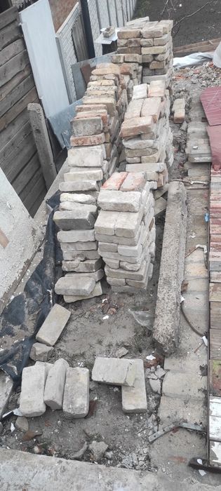 Кирпич б/у білий та чевоний