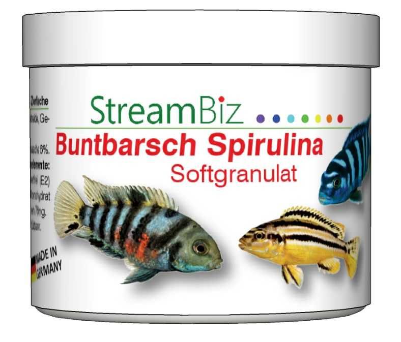 StreamBiz Pokarm Buntbarsch Spirulina Softgran. 80g {Świat Akwarysty}