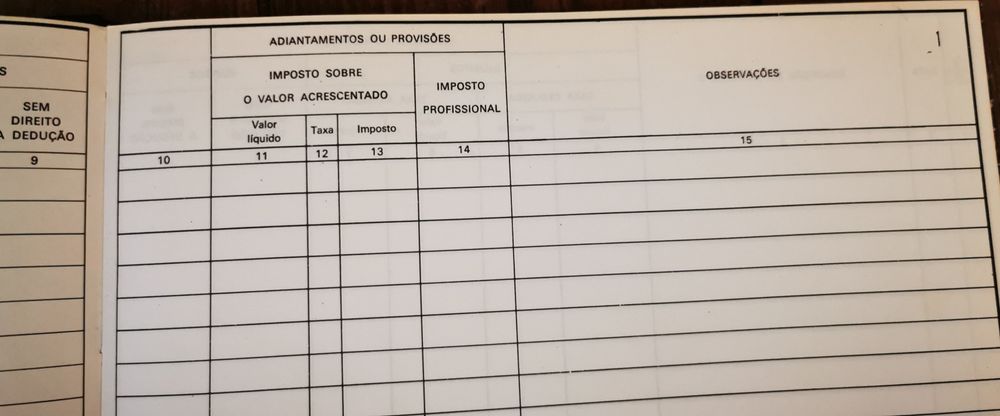 Livro registos IVA do Rei dos Livros