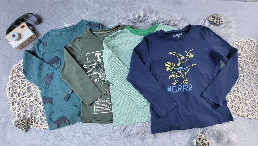 4 bluzki z długim rękawem z motywem dinozaura 116
