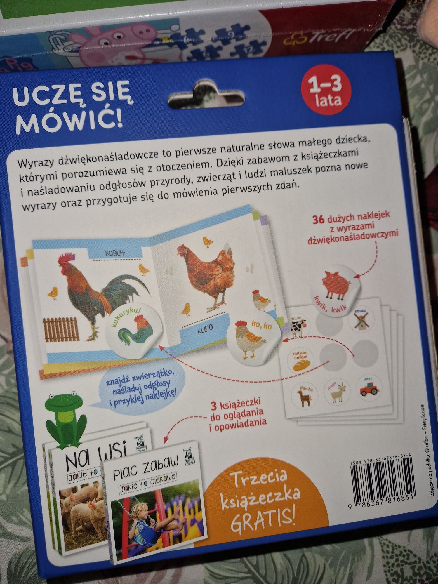 Zestaw prezentowy lalka puzzle peppa pierwsze słowa baletnica