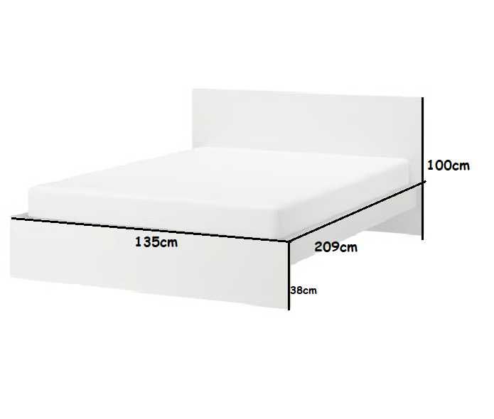 Łóżko białe IKEA Malm 120x200