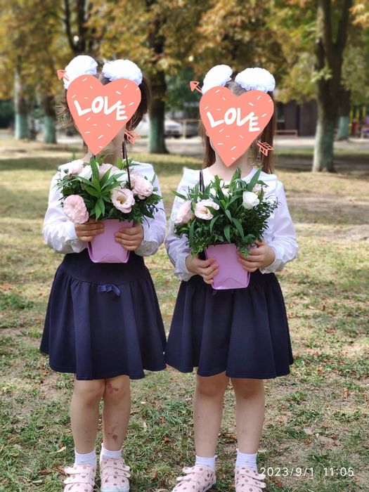 Блуза юбка 1 вересня для двійні близнюків