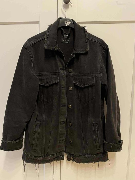 Kurtka jeansowe czarna Bershka, rozm. XS