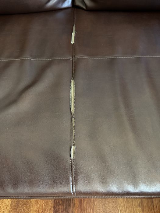 Ikea Manstad narożnik ekoskóra zadbany funkcja spania rozkładany