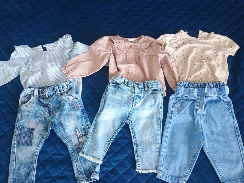 Ubranka dla dziewczynki rozmiar 74-80