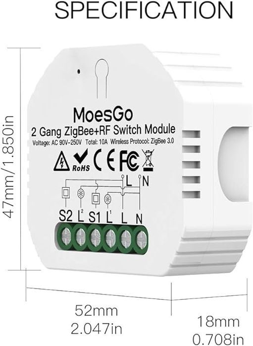 moesgo inteligentny moduł włącznika światła vv