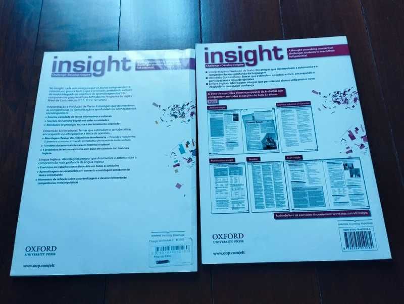 "Insight" Manual e Caderno de atividades de Inglês 11° ano