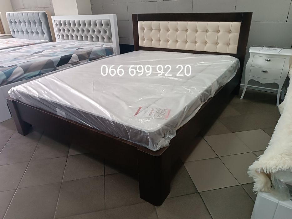 Ліжко з масиву вільхи (з дерева) розміром 160*200см