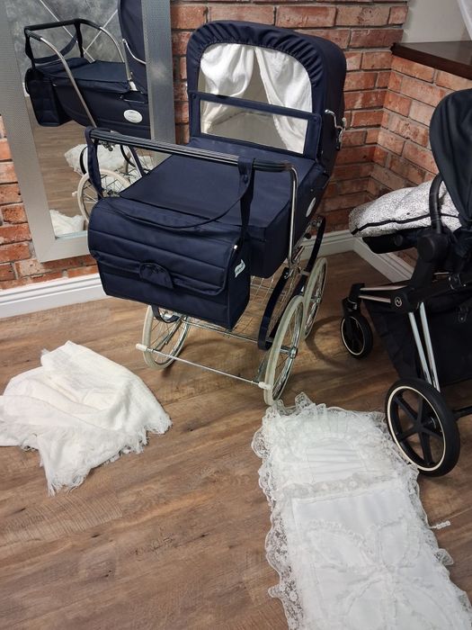 Wózek inglesina classica retro wózek chrzest sesja zdjeciowa