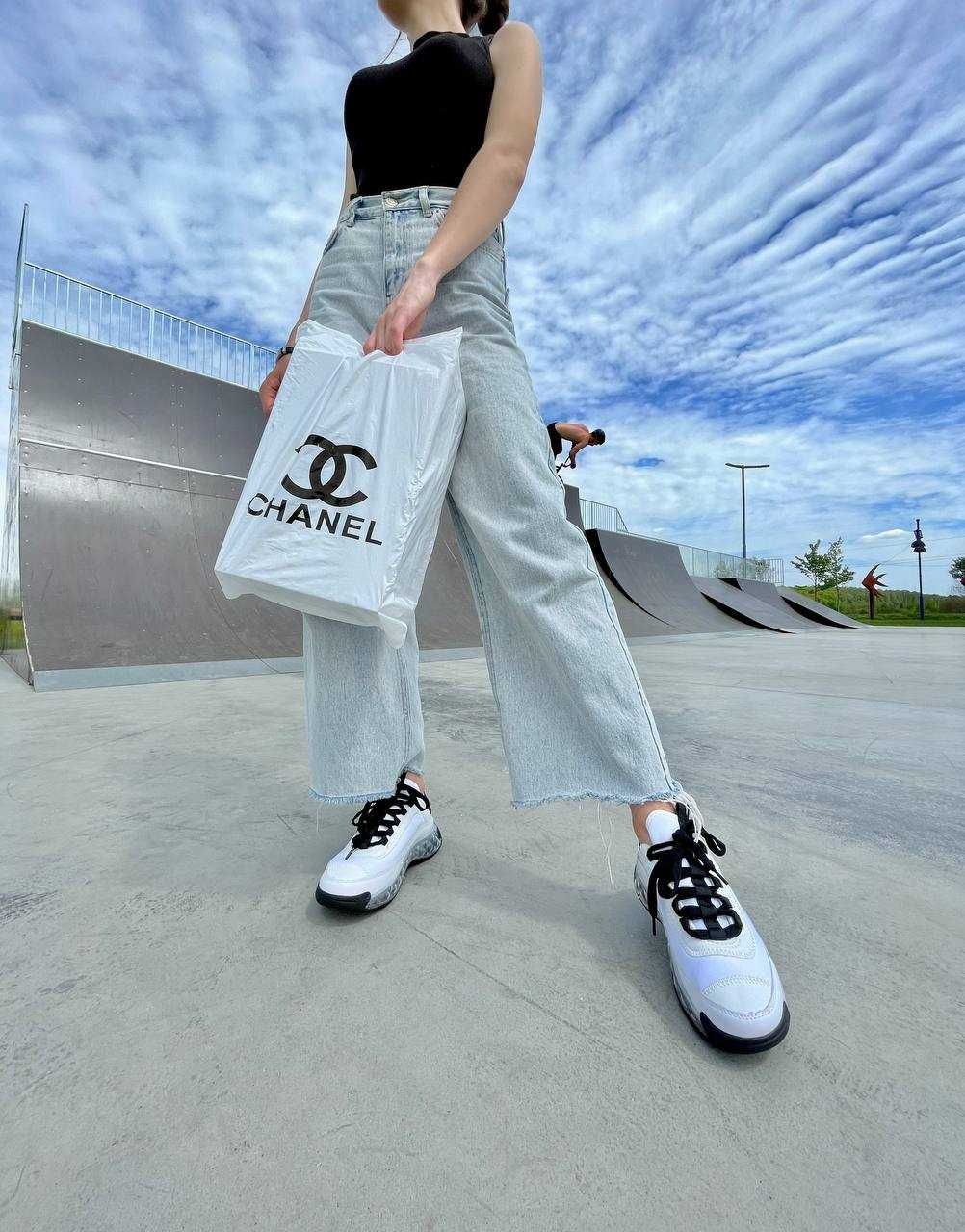 АКЦІЯ! Жіночі кросівки Chanel White Crystal Not Lux (41-26,5 см)