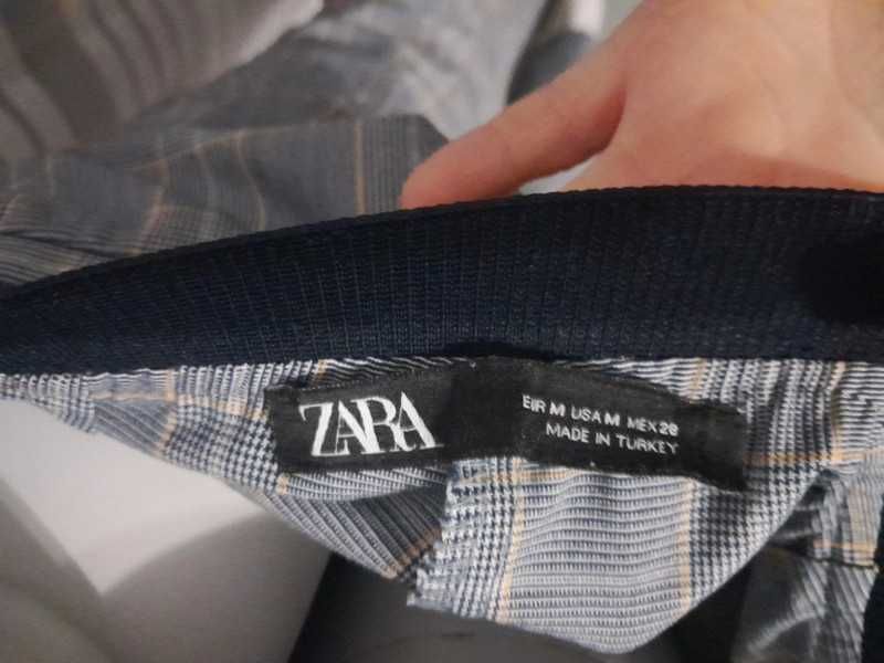 Eleganckie spodnie w kratkę ZARA r 38