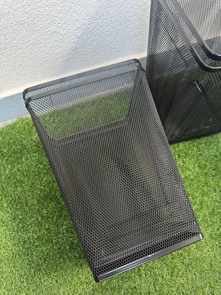 Zestaw 2 x kosz na śmieci biurowy czarny druciany Ikea Dronjons