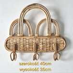 Wieszak rattan scandi boho 3 haczyki