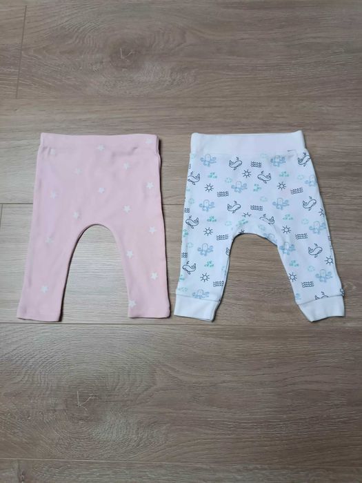 Spodnie spodenki legginsy x2 gwiazdki wieloryby ośmiornice 'F&F' 56