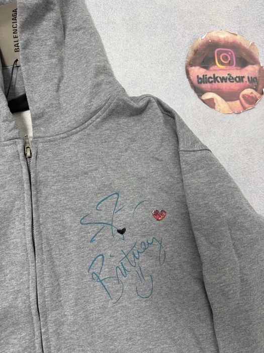 зип худи Balenciaga britney grey