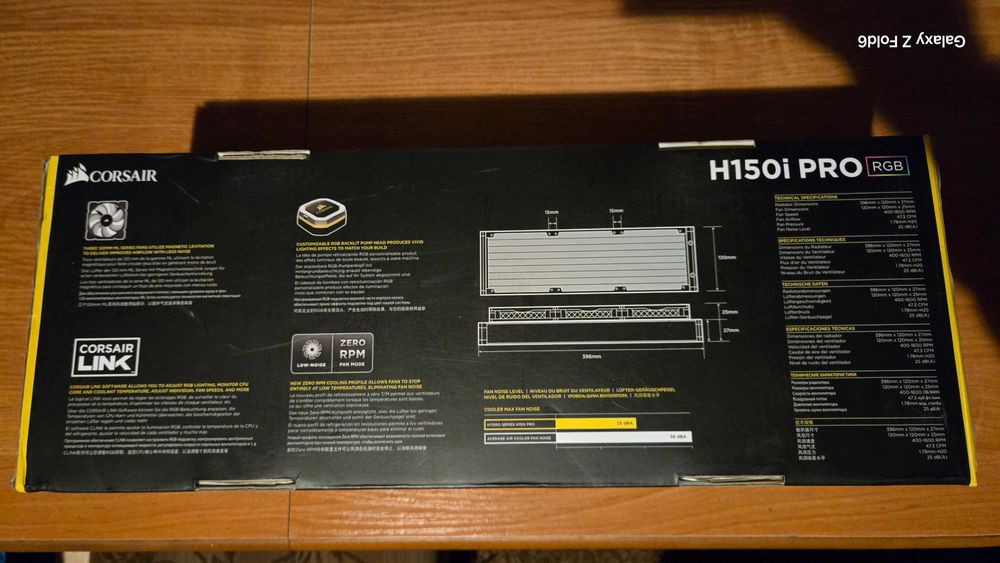 Chłodzenie Wodne procesora Corsair H150i Pro Rgb 360mm