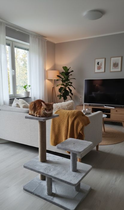 Duży stabilny drapaka dla kota.