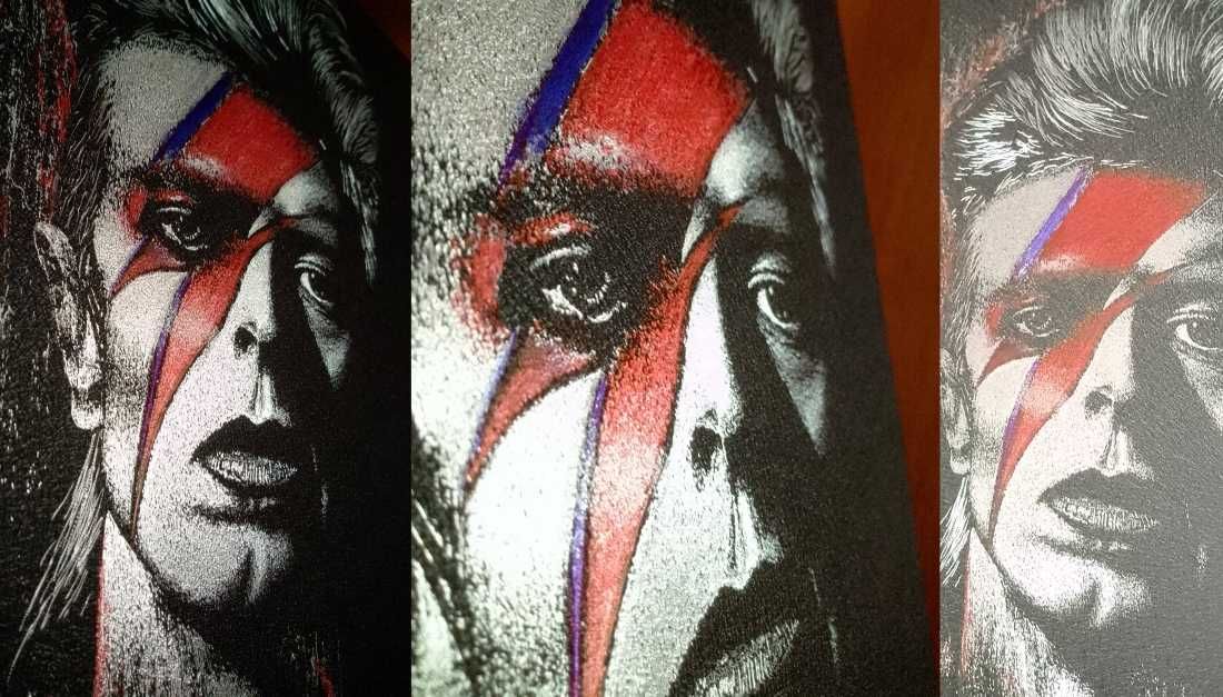 David Bowie Oryginalny obraz ręcznie grawerowany / malowany Staloryt