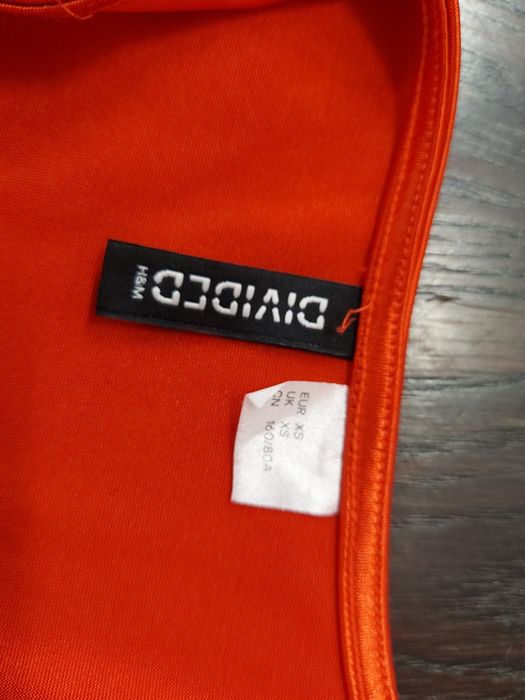 Sukienka czerwona XS/34 H&M DIVIDED. 160/80A